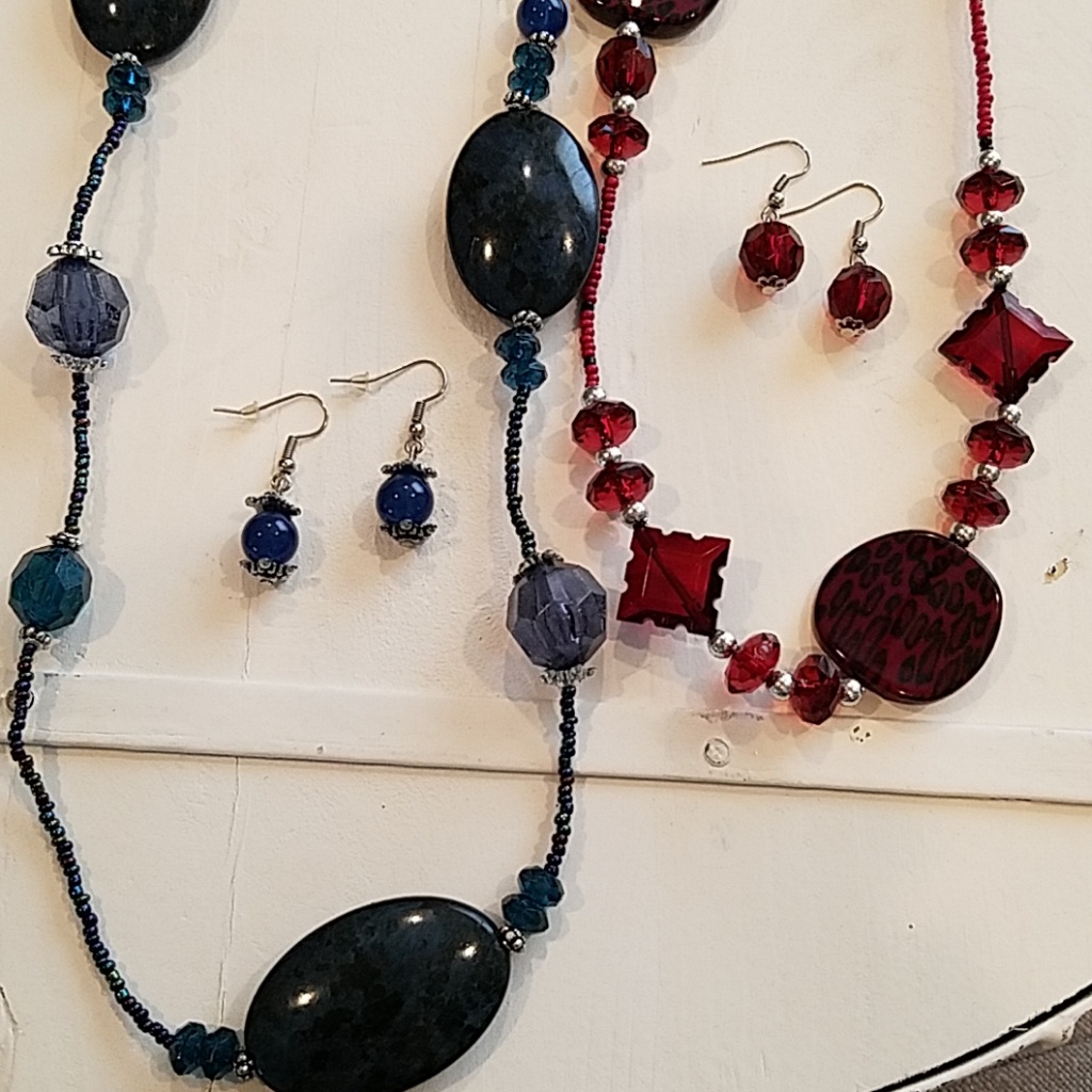 Red  Blue Jewelry Sets
